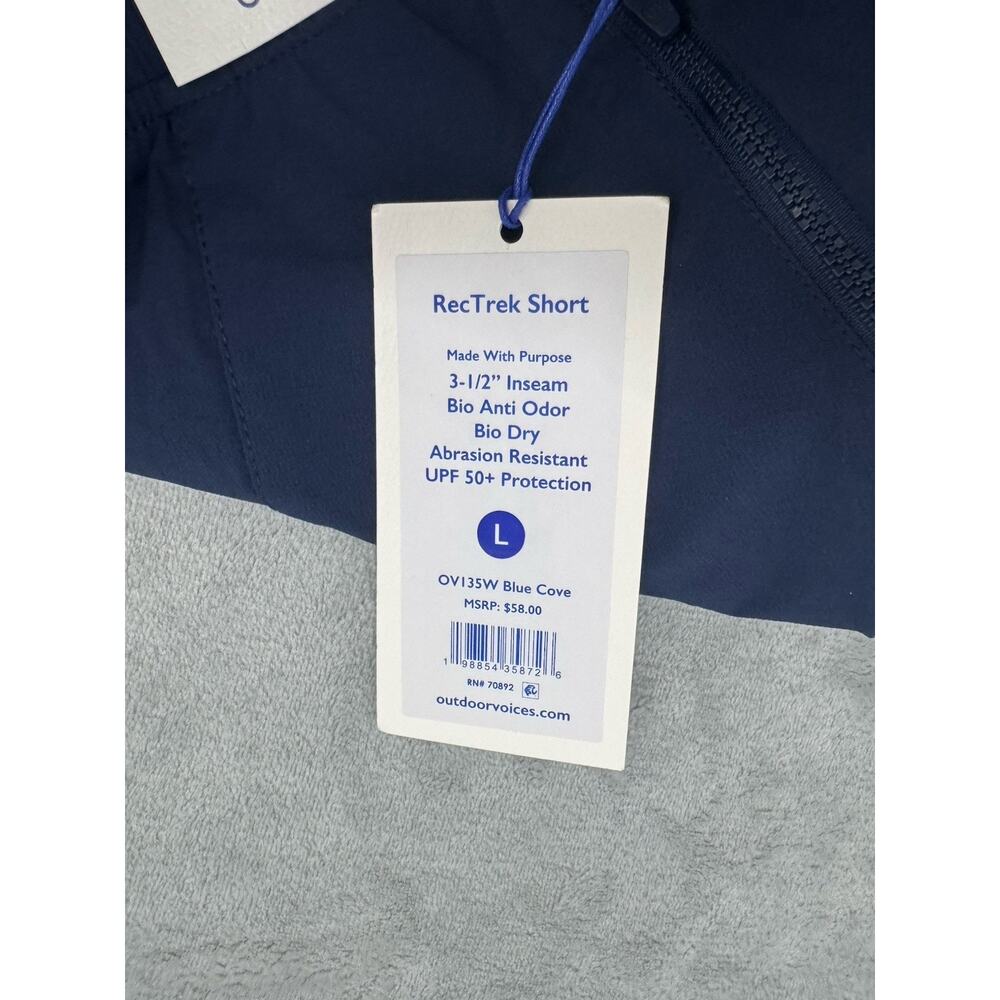 Outdoor Voices Women's Navy RecTrek Active Shorts NEW Size large - Picture 3 of 4